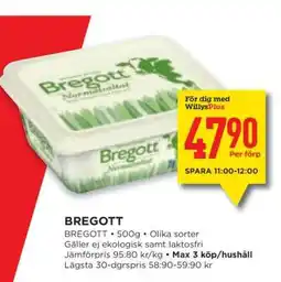 Willys BREGOTT erbjuda