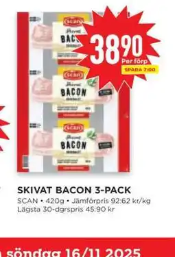 Willys SKIVAT BACON 3-PACK erbjuda