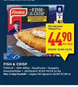 Willys FISH & CRISP erbjuda