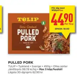 Willys PULLED PORK erbjuda