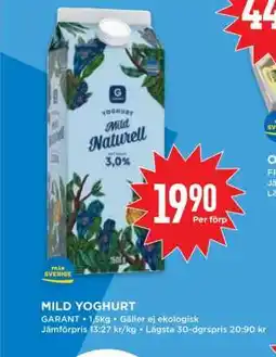 Willys MILD YOGHURT erbjuda