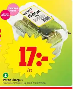 ICA Supermarket PÄRON I KORG erbjuda