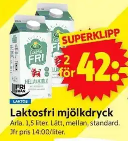 ICA Supermarket LAKTOSFRI MJÖLKDRYCK erbjuda