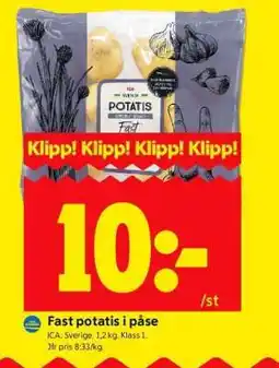 ICA Supermarket FAST POTATIS I PÅSE erbjuda