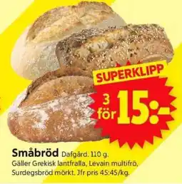 ICA Supermarket Småbröd erbjuda
