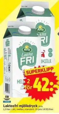 ICA Supermarket LAKTOSFRI MJÖLKDRYCK erbjuda