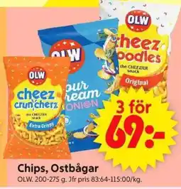 ICA Supermarket CHIPS, OSTBÅGAR erbjuda