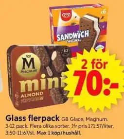 ICA Supermarket Glass flerpack GB Glace, Magnum erbjuda