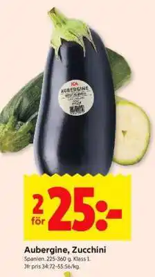 ICA Supermarket Aubergine, Zucchini erbjuda