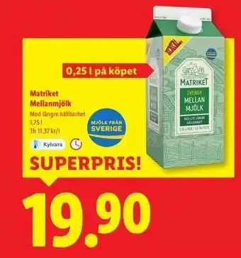 Matriket Mellanmjölk