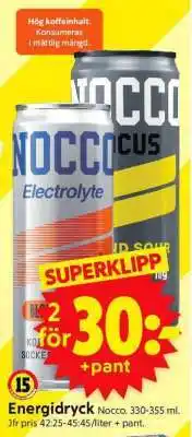 ICA Supermarket Energidryck Nocco erbjuda