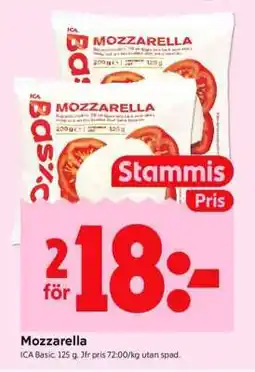 ICA Supermarket MOZZARELLA erbjuda