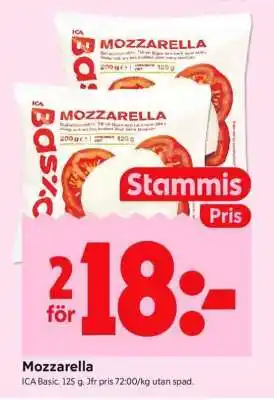 ICA Supermarket MOZZARELLA erbjuda