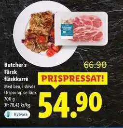 Lidl Butcher's Färsk fläskkarré erbjuda