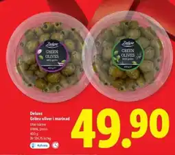 Lidl Deluxe Gröna oliver i marinad erbjuda
