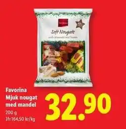 Lidl Favorina Mjuk nougat med mandel erbjuda