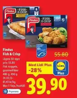Lidl Findus fish & crisp erbjuda