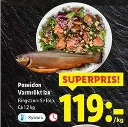 Lidl Poseidon Varmrökt lax erbjuda