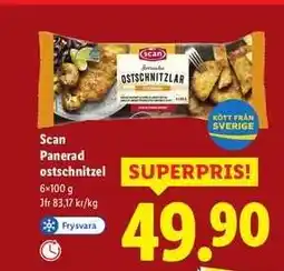 Lidl Scan Panerad ostschnitzel erbjuda