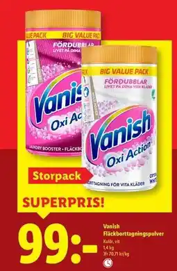 Lidl Vanish Fläckborttagningspulver erbjuda