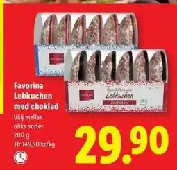 Lidl Favorina Lebkuchen med choklad erbjuda
