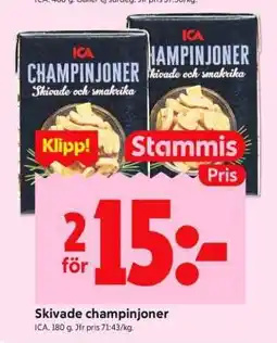 ICA Supermarket Skivade Champinjoner erbjuda