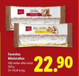 Lidl Favorina Ministollen erbjuda