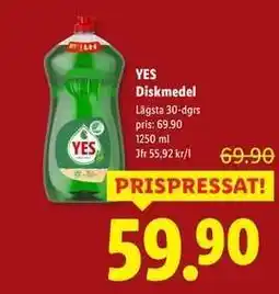 Lidl YES DISKMEDEL erbjuda