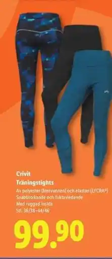 Lidl Crivit Träningstights erbjuda