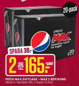 ÖoB PEPSI MAX SUITCASE erbjuda