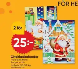 DollarStore Chokladkalender erbjuda