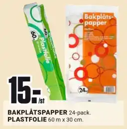 ÖoB Bakplåtspapper, Plastfolie erbjuda