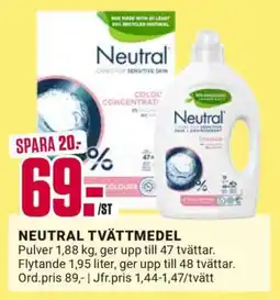 ÖoB NEUTRAL TVÄTTMEDEL erbjuda
