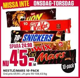 ÖoB NESTLÉ/MARS 10-PACK erbjuda