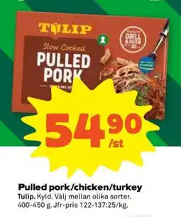 Stora Coop Pulled pork/chicken/turkey erbjuda