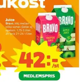 Stora Coop Juice Bravo erbjuda