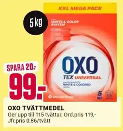 ÖoB OXO TVÄTTMEDEL erbjuda