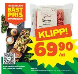 Stora Coop Nötfärs erbjuda