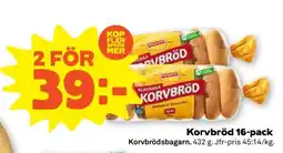 Stora Coop Korvbröd 16-pack erbjuda