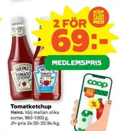 Stora Coop TOMATKETCHUP erbjuda