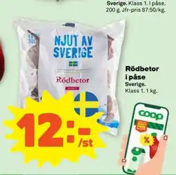 Stora Coop Rödbetor i påse erbjuda