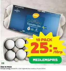 Coop Ägg 10-pack erbjuda