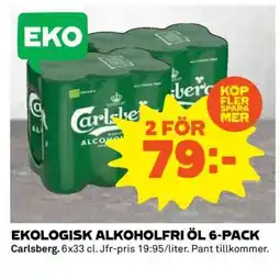 Coop Ekologisk Alkoholfri Öl 6-pack erbjuda