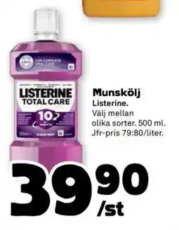 Stora Coop Munskölj Listerine erbjuda