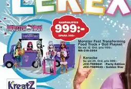 Lekextra Monster Fest Transforming Food Truck + Doll Playset., SEK 999 erbjuda