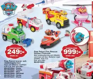 Lekextra Paw Patrol brand- och räddningsfordon, SEK 249 erbjuda