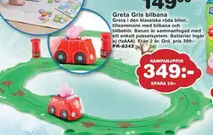 Lekextra Greta Gris bilbana, SEK 349 erbjuda