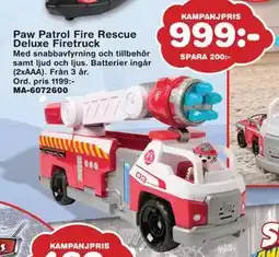 Lekextra Paw Patrol Fire Rescue Deluxe Firetruck, SEK 999 erbjuda