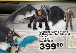Lekextra Dragons Movie Viking & Dragon - Toothless & Hiccup, SEK 399 erbjuda