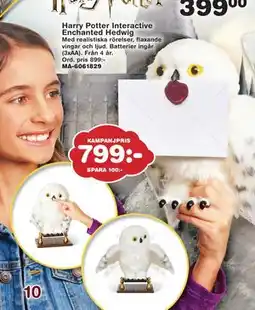 Lekextra Harry Potter Interactive Enchanted Hedwig, SEK 799 erbjuda